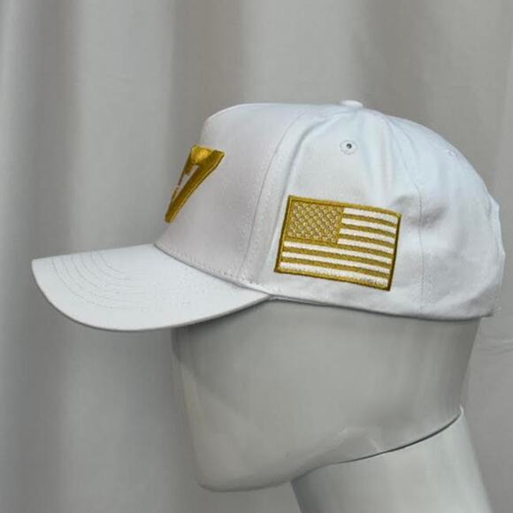 Authentic Limited Charlie Kirk White Hat Cap Gold 47 Turning Point USA - Picture 4 of 11